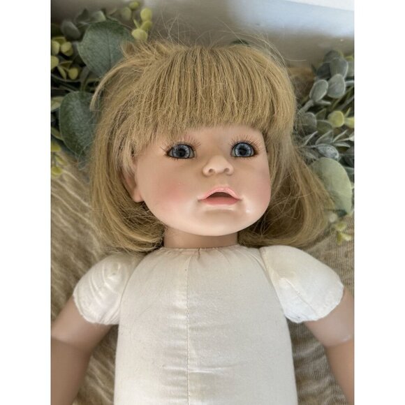 Large adora Baby Girl doll Vinyl‎ Blue Eyes Blonde Hair Heavy 19” Soft Body - Picture 2 of 10